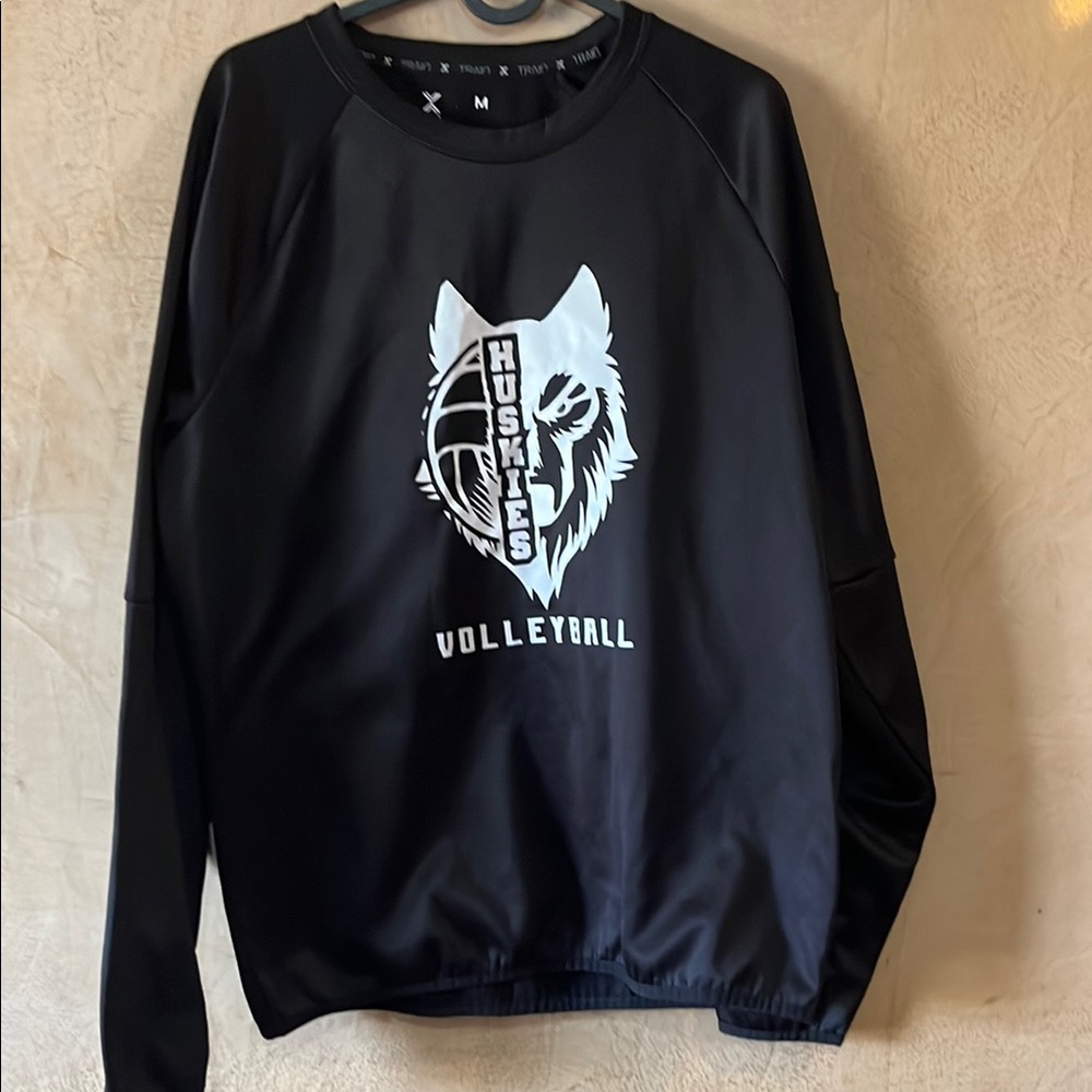 Huskies Volleyball Black Sweater Medium Preloved